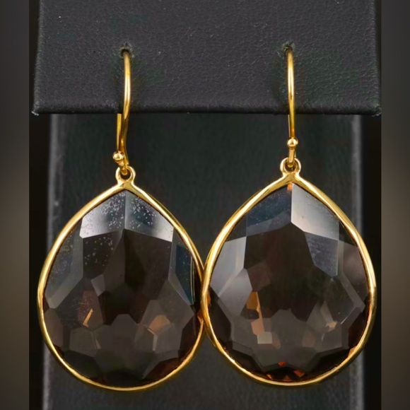 IPPOLITA Rock Candy 18K Gold Smoky Quartz Teardrop Earrings